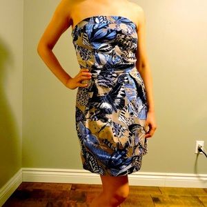 French Connection Mini Cotton Dress with Butterfly Details and Side Pockets